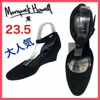 マーガレットハウエル(MARGARET HOWELL)の★大人気★マーガレットハウエルアイデア　パンプス　ストラップ　ウエッジ　23.5(ハイヒール/パンプス)