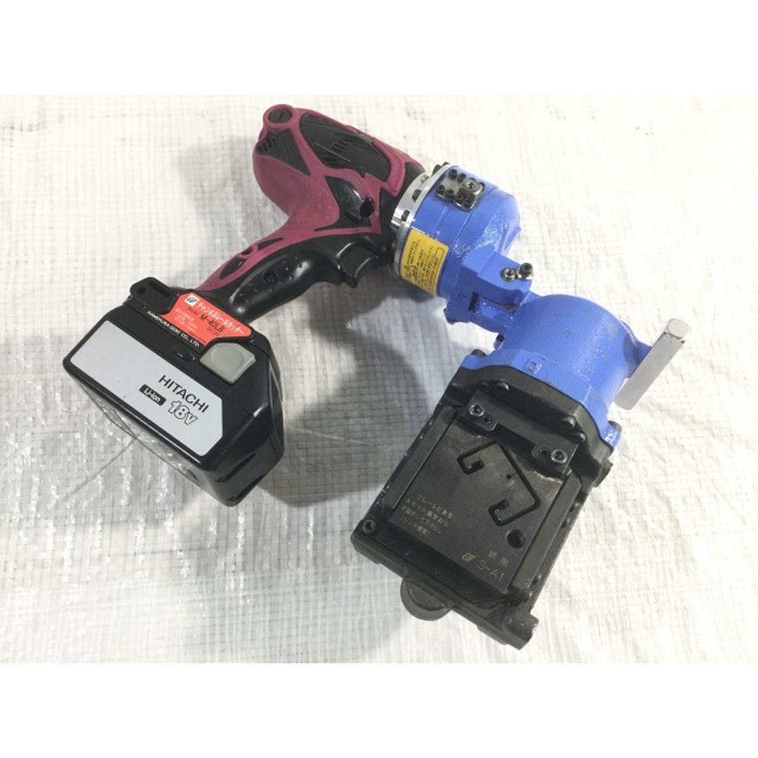 ☆中古品☆亀倉精機 カメクラ 18V 充電式 油圧 コードレス レールチャンネルカッター M-40LBバッテリー 1個 充電器付き 74460