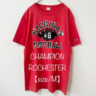 チャンピオン(Champion)のチャンピオン★ロチェスター★半袖Tシャツ★ミシガンフットボール★レッド/赤★M(Tシャツ/カットソー(半袖/袖なし))