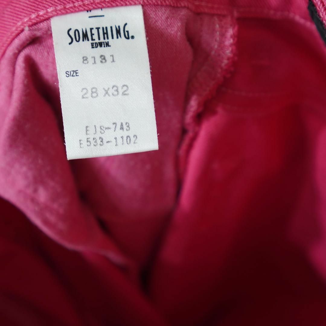 SOMETHING(サムシング)のSOMETHING カラーデニムセミフレアーパンツ ショッキングピンク28 レディースのパンツ(デニム/ジーンズ)の商品写真
