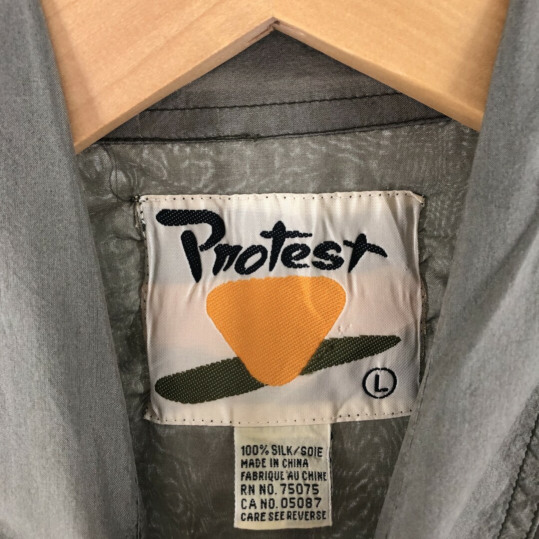 古着 Protest 半袖 シルクシャツ レディースL /eaa354307 レディースのトップス(シャツ/ブラウス(半袖/袖なし))の商品写真