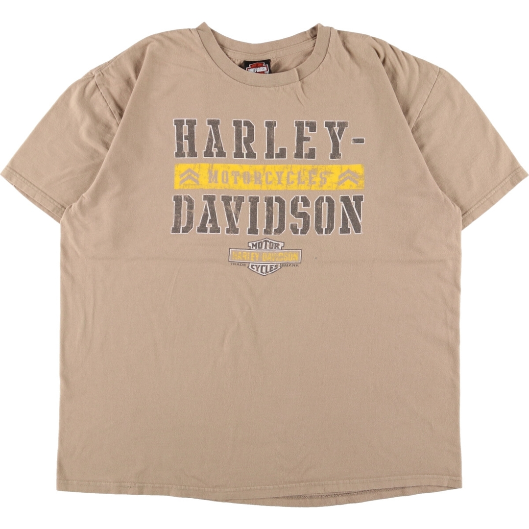 Harley Davidson(ハーレーダビッドソン)の古着 ハーレーダビッドソン Harley-Davidson 両面プリント モーターサイクル バイクTシャツ メンズXL /eaa354837 メンズのトップス(Tシャツ/カットソー(半袖/袖なし))の商品写真