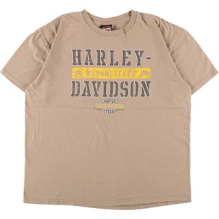 ハーレーダビッドソン(Harley Davidson)の古着 ハーレーダビッドソン Harley-Davidson 両面プリント モーターサイクル バイクTシャツ メンズXL /eaa354837(Tシャツ/カットソー(半袖/袖なし))