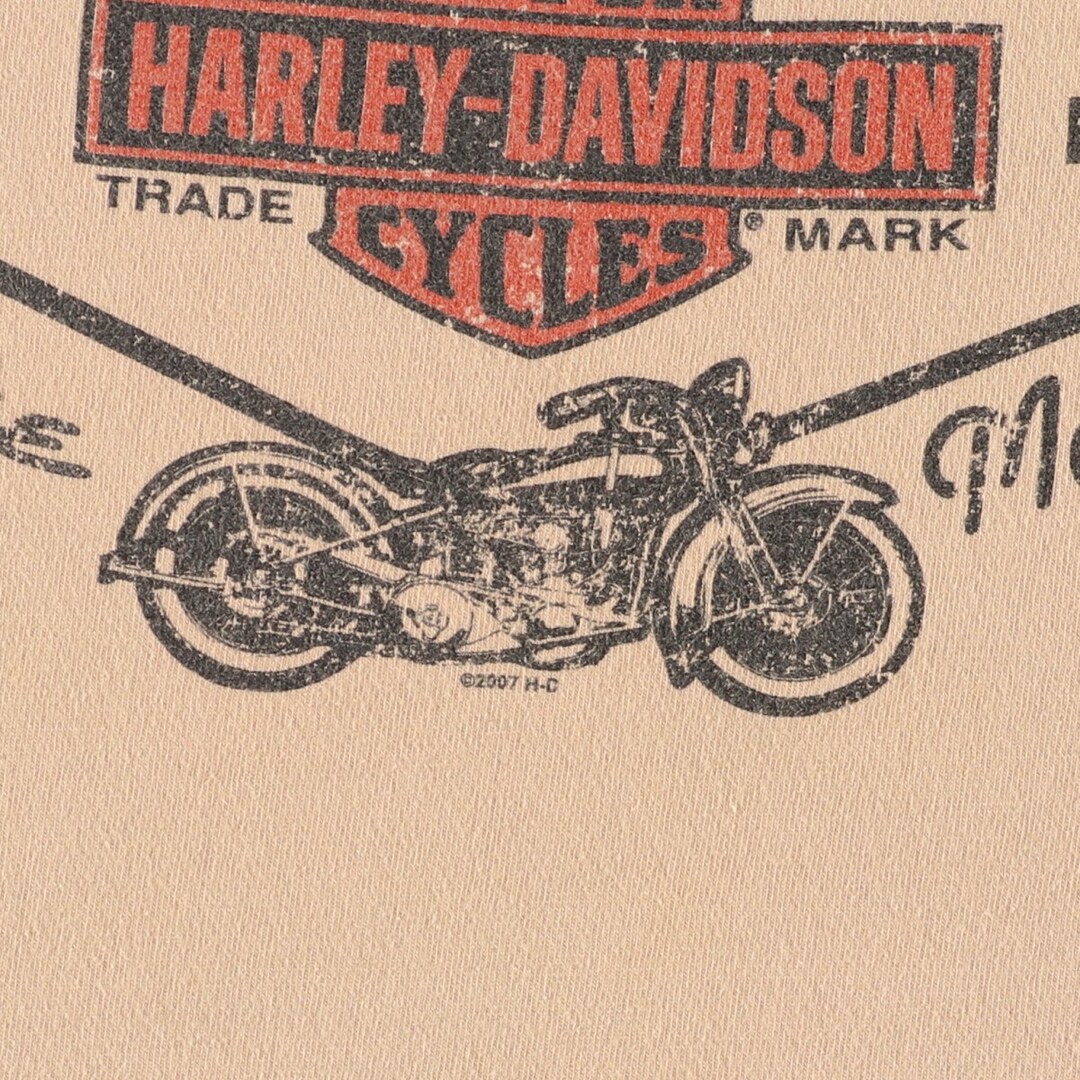 Harley Davidson - 古着 ハーレーダビッドソン Harley-Davidson 両面 