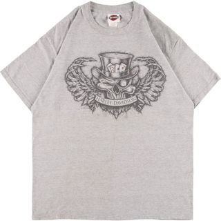 ハーレーダビッドソン(Harley Davidson)の古着 ハーレーダビッドソン Harley-Davidson 両面プリント モーターサイクル バイクTシャツ メンズL /eaa354876(Tシャツ/カットソー(半袖/袖なし))