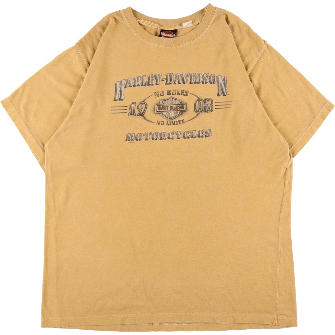 Harley Davidson(ハーレーダビッドソン)の古着 HOLOUBEK Harley-Davidson ハーレーダビッドソン 両面プリント モーターサイクル バイクTシャツ メンズXL /eaa354836 メンズのトップス(Tシャツ/カットソー(半袖/袖なし))の商品写真