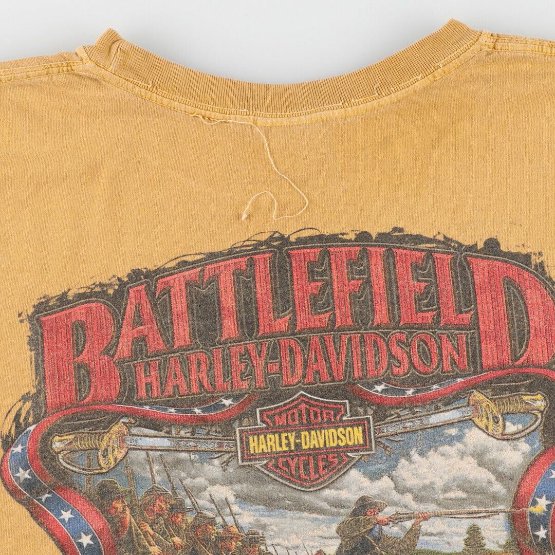 Harley Davidson(ハーレーダビッドソン)の古着 HOLOUBEK Harley-Davidson ハーレーダビッドソン 両面プリント モーターサイクル バイクTシャツ メンズXL /eaa354836 メンズのトップス(Tシャツ/カットソー(半袖/袖なし))の商品写真