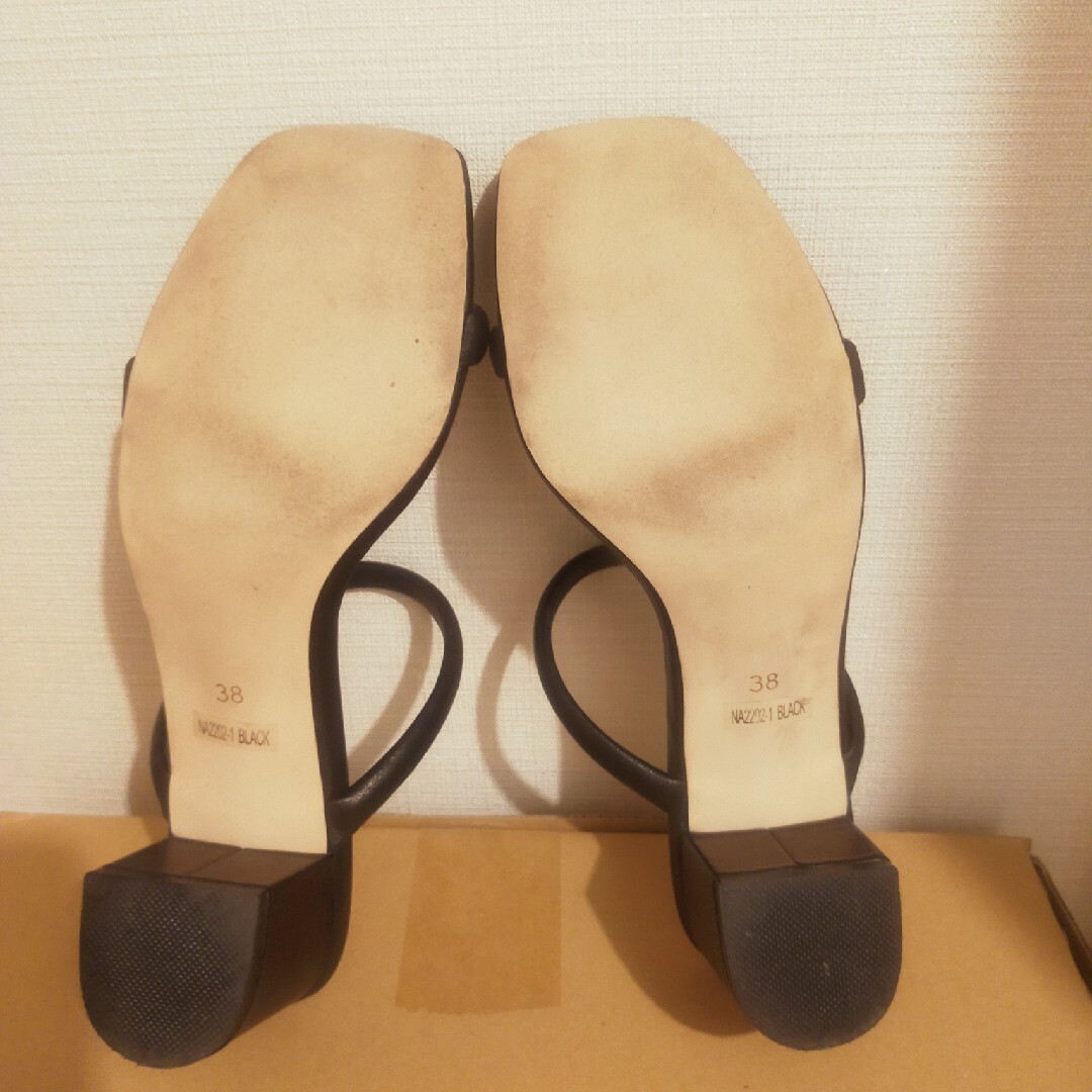 nano・universe(ナノユニバース)のナノ・ユニバース　別注ダブルストラップ太ヒールサンダル レディースの靴/シューズ(サンダル)の商品写真