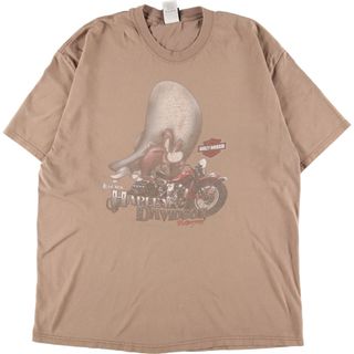 ヘインズ(Hanes)の古着 ヘインズ Hanes Harley-Davidson ハーレーダビッドソン LOONEY TUNES ルーニーテューンズ 両面プリント キャラクタープリントTシャツ USA製 メンズXL /eaa352197(Tシャツ/カットソー(半袖/袖なし))