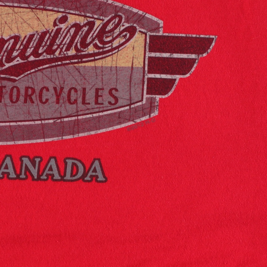 Harley Davidson(ハーレーダビッドソン)の古着 ヘインズ Hanes Harley-Davidson ハーレーダビッドソン 両面プリント モーターサイクル バイクTシャツ メンズL /eaa352436 メンズのトップス(Tシャツ/カットソー(半袖/袖なし))の商品写真
