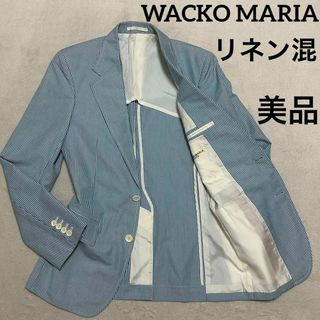 ワコマリア(WACKO MARIA)の955美品　ワコマリア　テーラードジャケット　ドーメル生地　M 麻&モヘヤ(テーラードジャケット)