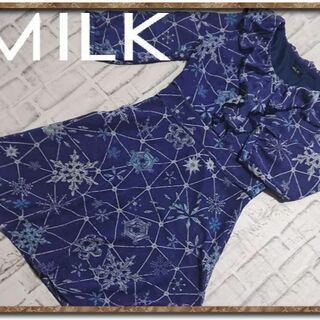 ミルク(MILK)のミルク　フリル付きシフォンワンピース(ひざ丈ワンピース)