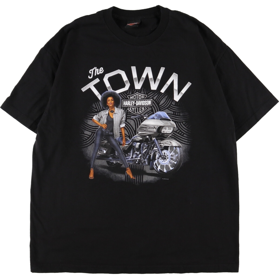 ハーレーダビッドソン Harley-Davidson ピンナップガール 両面プリント モーターサイクル バイクTシャツ メンズXL /eaa352450