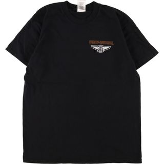 ハーレーダビッドソン(Harley Davidson)の古着 ハーレーダビッドソン Harley-Davidson 両面プリント モーターサイクル バイクTシャツ メンズM /eaa352447(Tシャツ/カットソー(半袖/袖なし))