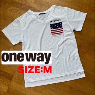 ワンウェイ(one*way)のワンウェイ  Vネック 半袖Tシャツ　Mサイズ(Tシャツ(半袖/袖なし))