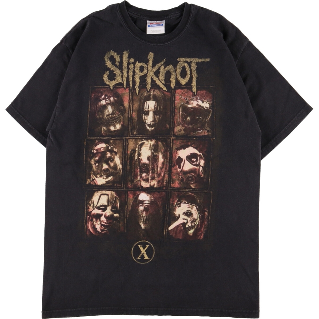 ヘインズ Hanes SLIPKNOT スリップノット SKEPTIC MASKS 両面プリント バンドTシャツ バンT メンズM /eaa354504