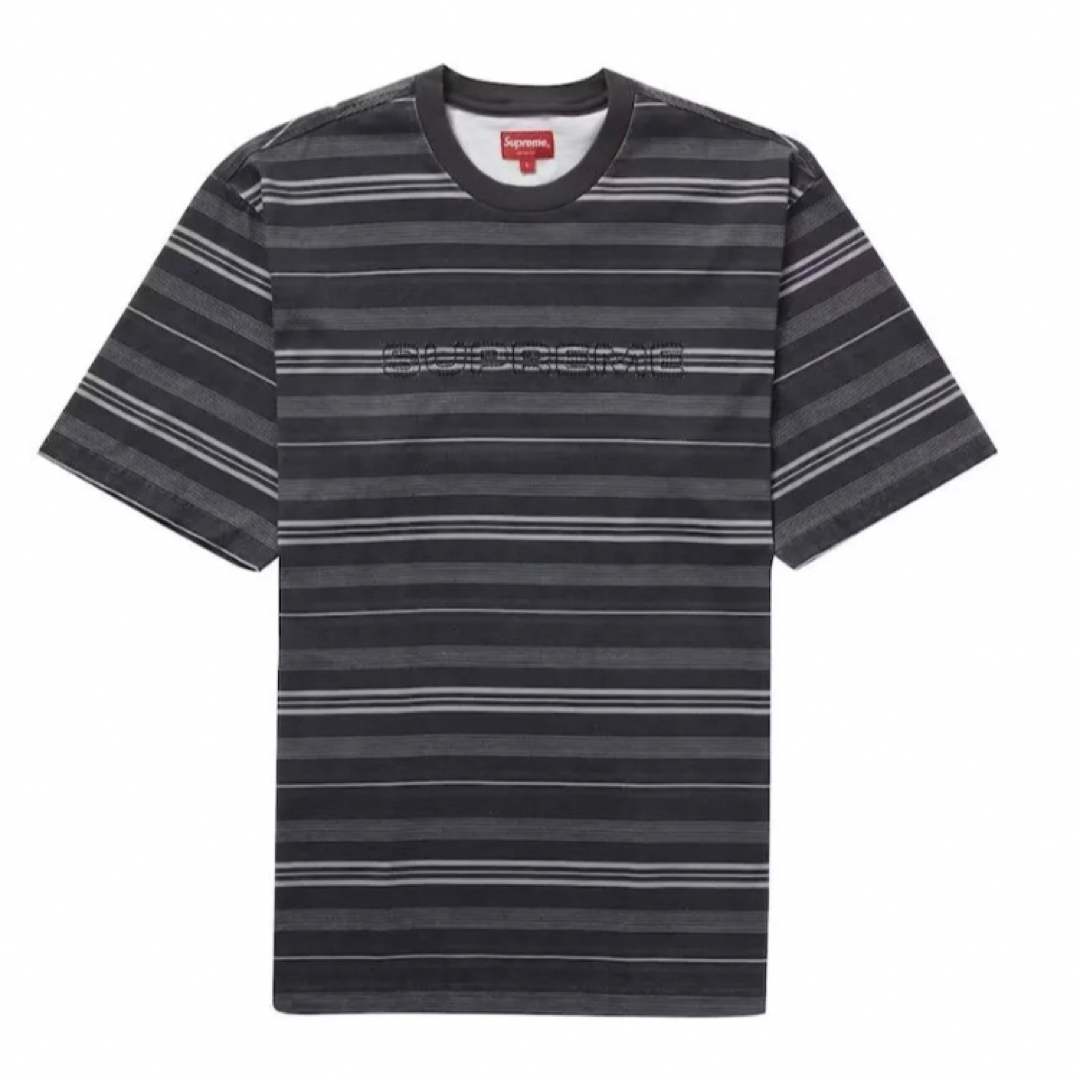 【新品❗️】Supreme Dash Stripe Black Tシャツ 23