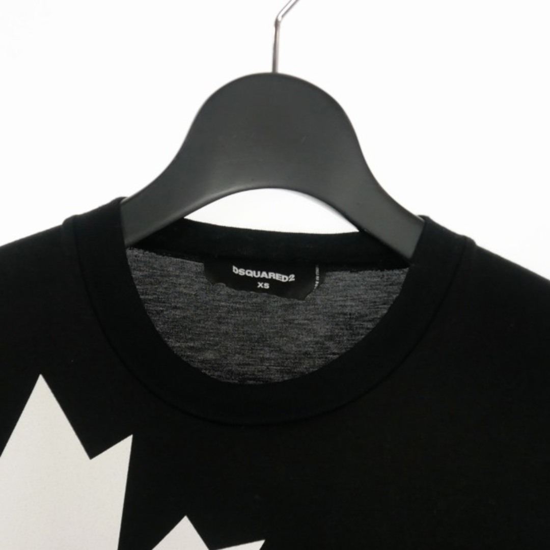 ディースクエアード D2 LEAF SPORT ロゴプリント Tシャツ XS 黒