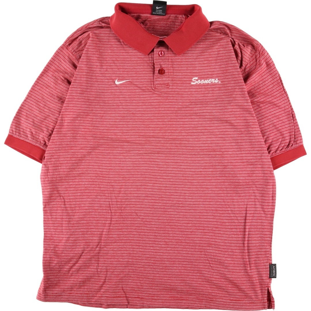 NIKE(ナイキ)の古着 ナイキ NIKE TEAM 半袖 ボーダー ポロシャツ メンズXL /eaa354608 メンズのトップス(ポロシャツ)の商品写真