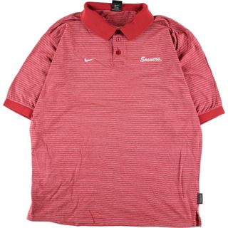 ナイキ(NIKE)の古着 ナイキ NIKE TEAM 半袖 ボーダー ポロシャツ メンズXL /eaa354608(ポロシャツ)