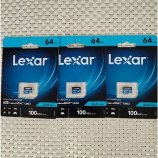 レキサー(Lexar)のLexar microSDカード　64GB　3枚セット(その他)