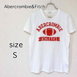 アバクロンビーアンドフィッチ(Abercrombie&Fitch)のAberorcnbie&Fitch アバクロ　プリント　Tシャツ ホワイト　S(Tシャツ/カットソー(半袖/袖なし))