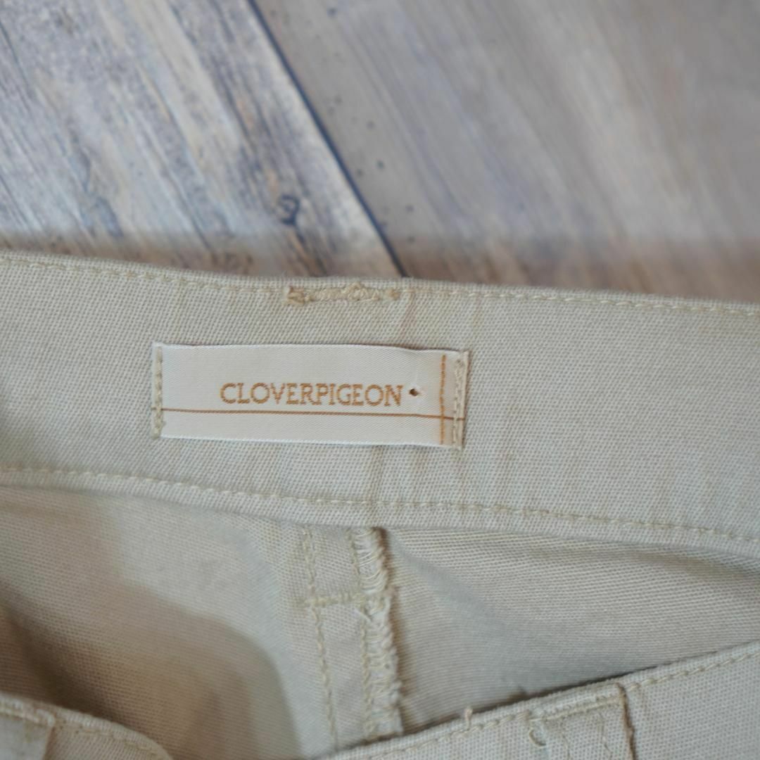 CLOVERPIGEON コットンデニム型ストレートパンツ ベージュM レディースのパンツ(デニム/ジーンズ)の商品写真