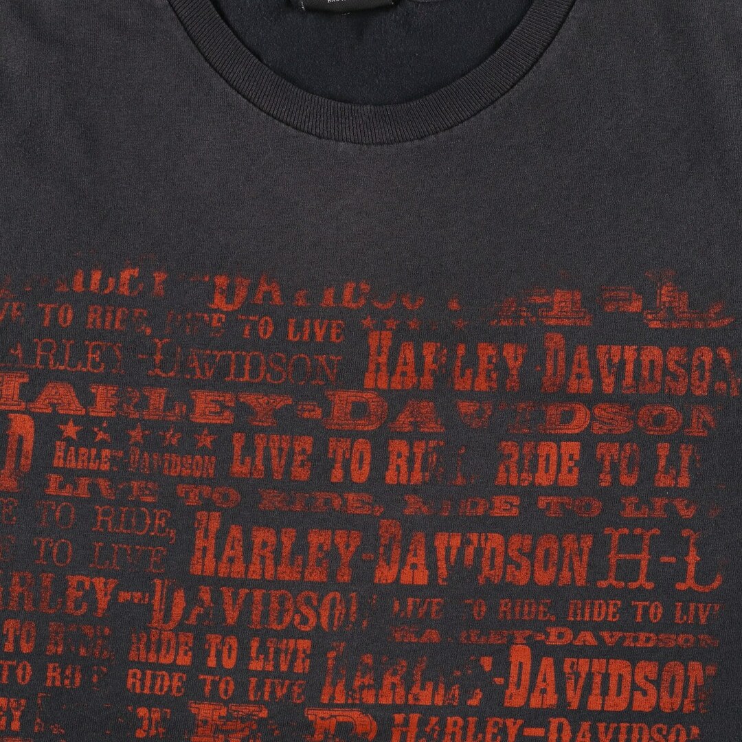 Harley Davidson(ハーレーダビッドソン)の古着 Bravado Harley-Davidson ハーレーダビッドソン 両面プリント モーターサイクル バイクTシャツ メンズL /eaa352443 メンズのトップス(Tシャツ/カットソー(半袖/袖なし))の商品写真