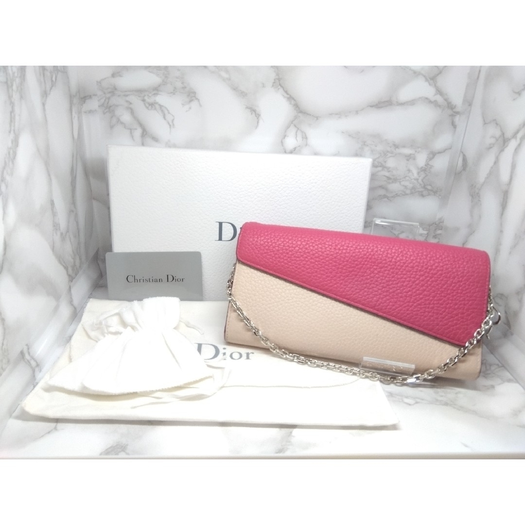 □美品□ Dior ディオリッシモ ランコントル チェーンウォレット-
