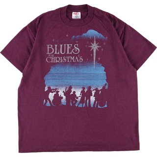 古着 90年代 HEF-T BLUES FOR CHRISTMAS バンドTシャツ バンT USA製 メンズL ヴィンテージ /eaa354589(Tシャツ/カットソー(半袖/袖なし))
