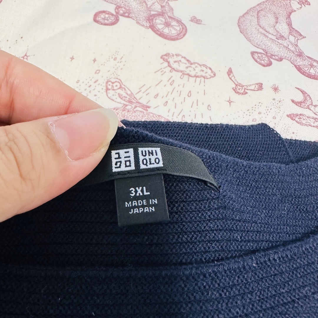 UNIQLO(ユニクロ)のユニクロ 3Dニット クルーネックセーター ネイビー レディースのトップス(ニット/セーター)の商品写真