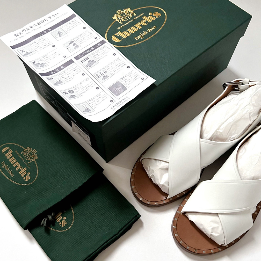 Church's】〔美品〕チャーチ RHONDA ロンダ レザー サンダル37 Church's】〔美品〕チャーチ RHONDA ロンダ レザー サンダル37