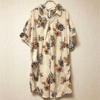 ハートマーケット(Heart Market)のハートマーケット　半袖　ブラウス　ロング丈　花柄(シャツ/ブラウス(半袖/袖なし))