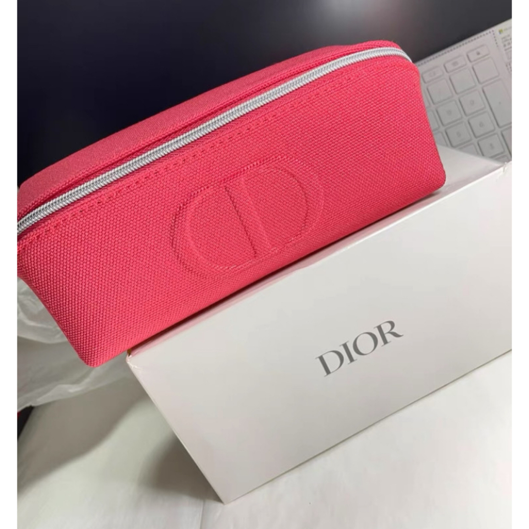 Christian Dior　クリスチャンディオール ピンク ポーチ  スクエア