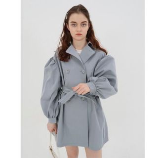 エピヌ(épine)のエピヌ　arm volume mini trench coat Blue(トレンチコート)