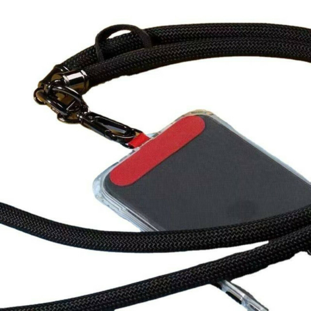 2枚セット スマホ ストラップホルダー 白色 レッド スマホショルダー 首掛けの通販 by みのり 2枚セット スマホ ストラップホルダー 白色 レッド スマホショルダー 首掛け