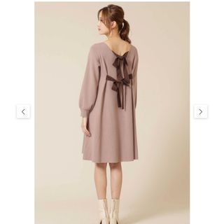 ジルスチュアート(JILLSTUART)のダブルリボンフレアワンピース(ひざ丈ワンピース)