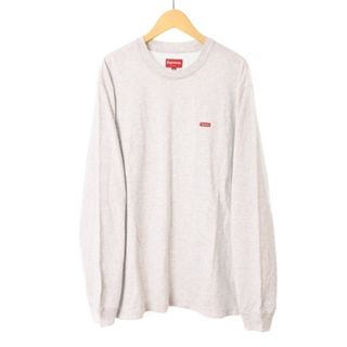 シュプリーム(Supreme)のシュプリーム Tシャツ カットソー 長袖 ロンT スモールボックスロゴ グレー(Tシャツ/カットソー(七分/長袖))