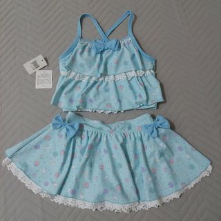 マザウェイズ(motherways)のぴすた様専用★マザウェイズ　水着　140　セパレート　シェル　ライトブルー(水着)