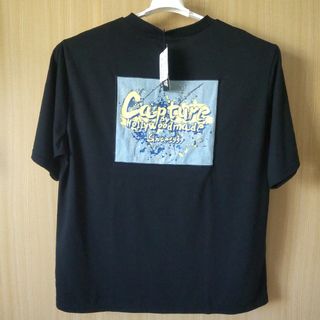 ビッグサイズ　新品　4L メンズ 半袖Tシャツ ブラック クルーネック(Tシャツ/カットソー(半袖/袖なし))