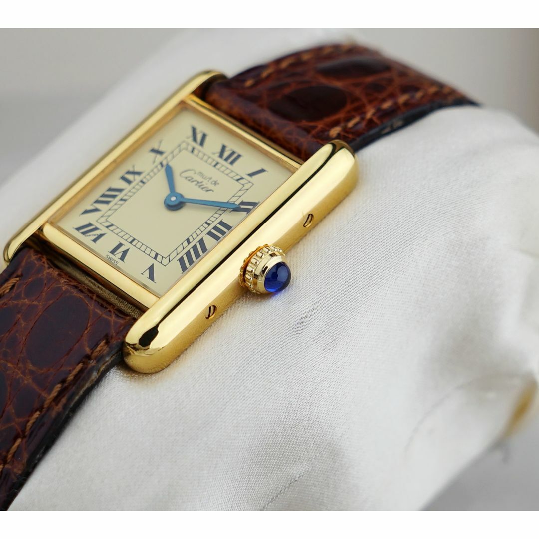 美品 カルティエ マスト タンク アイボリー ローマン SM Cartier - 腕時計