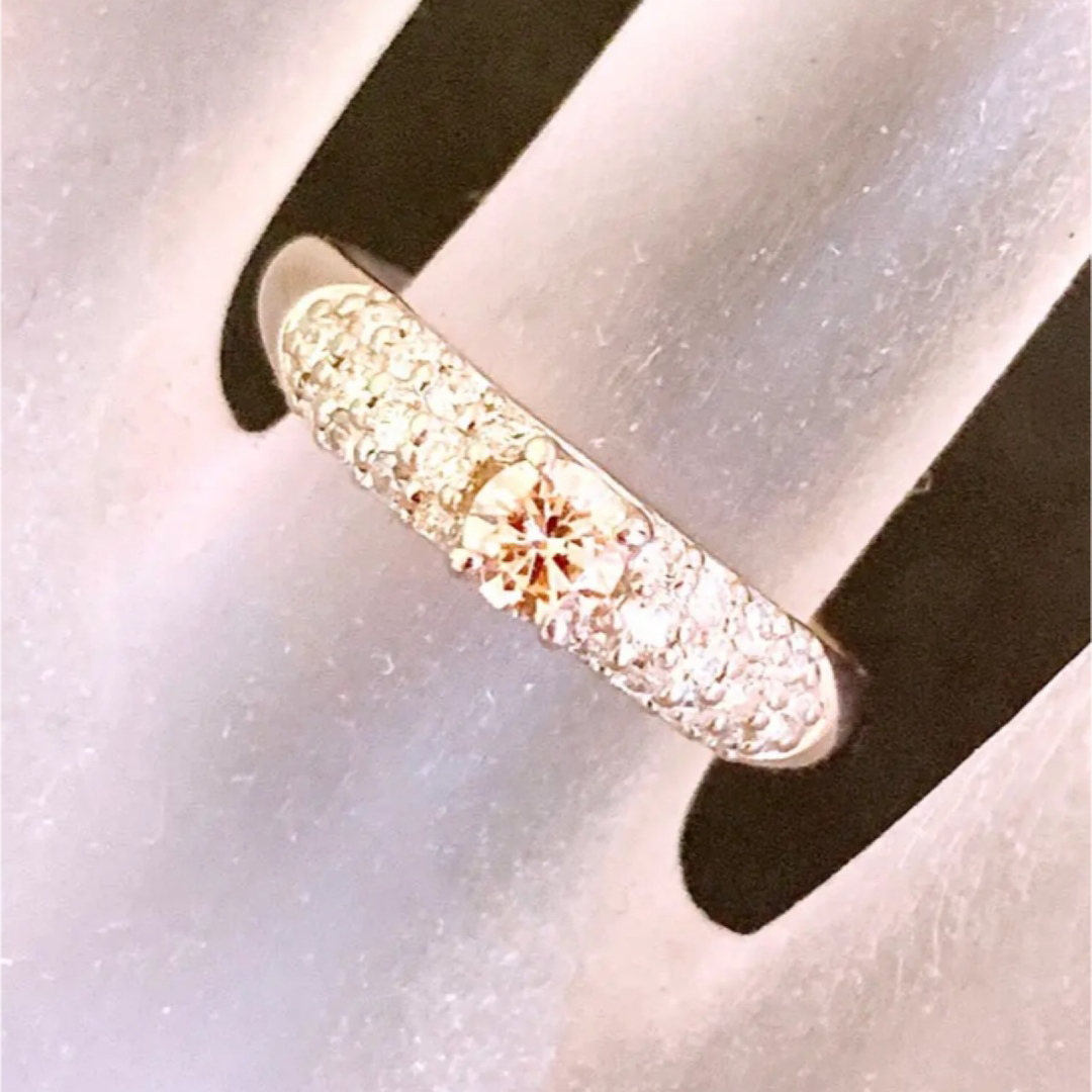 照り照り✨計0.525CT✨プラチナパヴェダイヤリング　プラチナダイヤリング レディースのアクセサリー(リング(指輪))の商品写真