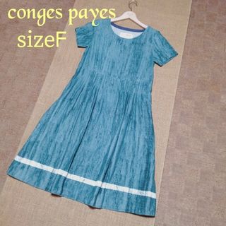 コンジェペイエアデュートリステス(conges payes ADIEU TRISTESSE)のコンジェペイエアリュートリステス　伊藤尚美　コットン水彩タッチフレアワンピース(ロングワンピース/マキシワンピース)