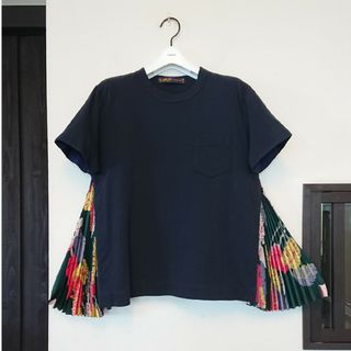 サカイ(sacai)の新品、未使用 sacai×SUN SURF コラボ サイドプリーツT シャツ(Tシャツ(半袖/袖なし))