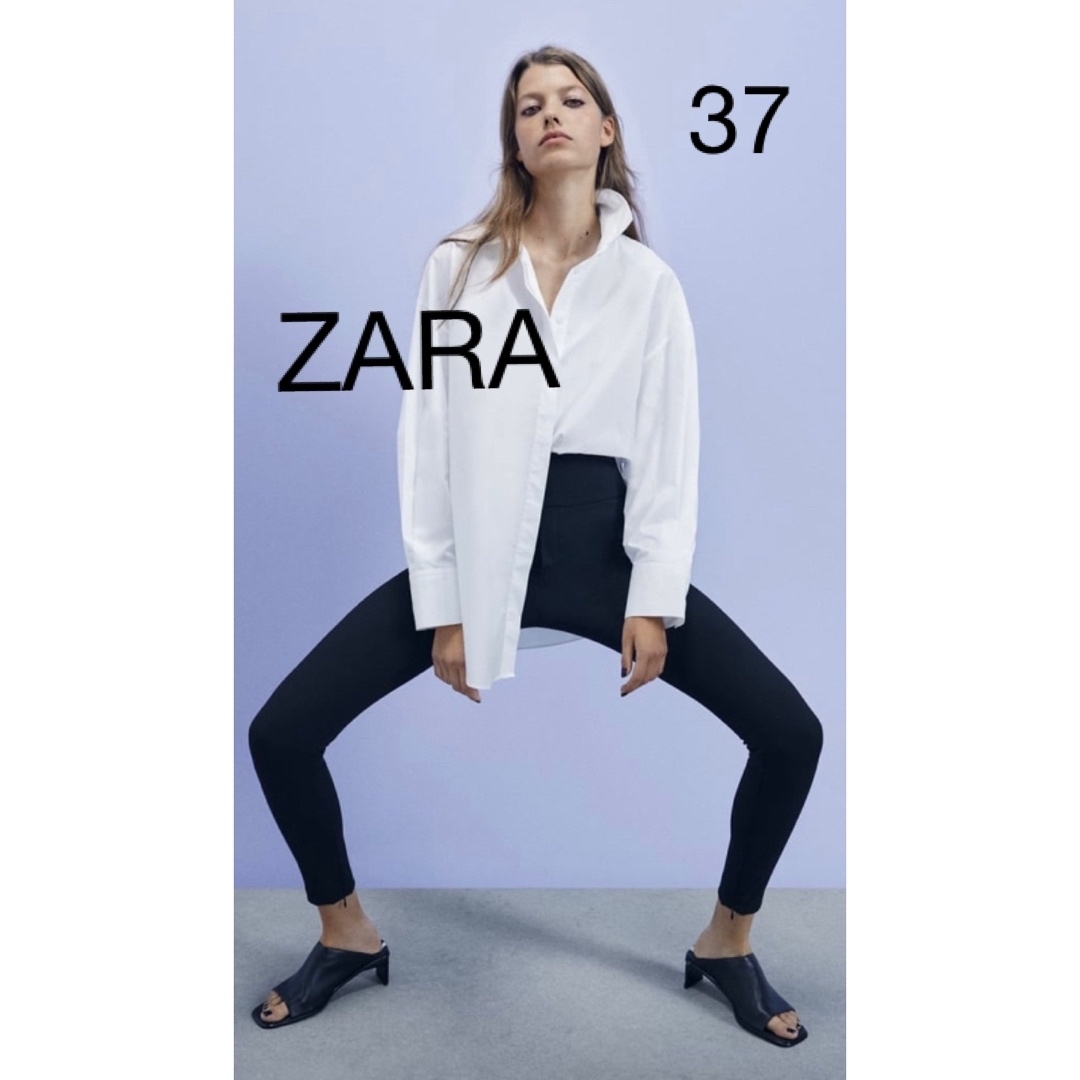 ZARA(ザラ)の美品★ZARAザラ　本革ミュール　23.5cm レディースの靴/シューズ(ミュール)の商品写真