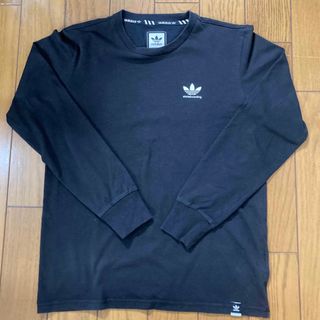 アディダス(adidas)のadidas skateboarding ロンTシャツ 黒」M(Tシャツ/カットソー(七分/長袖))