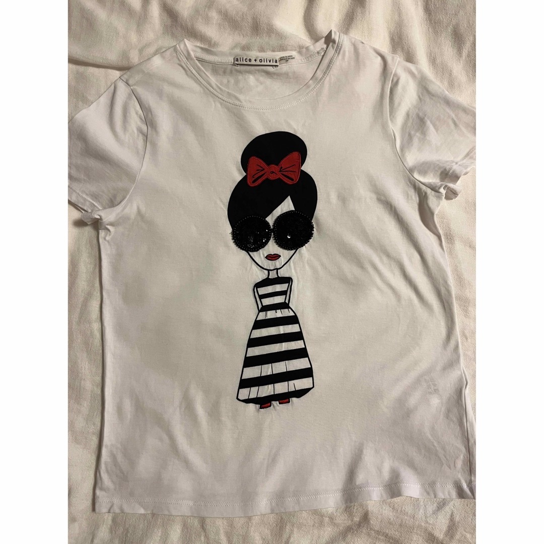 Alice+Olivia(アリスアンドオリビア)のalice olivia コットンTシャツ レディースのトップス(Tシャツ(半袖/袖なし))の商品写真