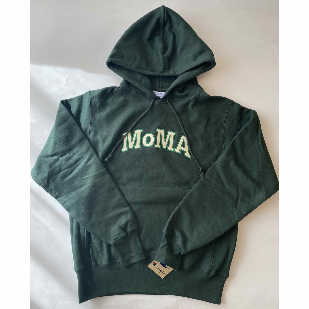 Lサイズ】 新品 限定 MOMA × champion パーカー グリーン - パーカー