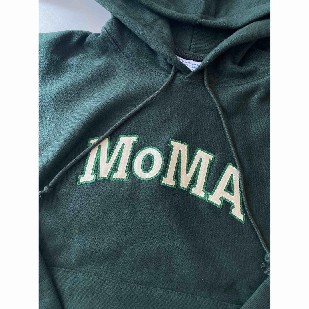 Lサイズ】 新品 限定 MOMA × champion パーカー グリーン - パーカー