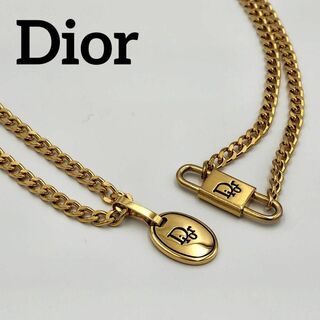 ディオール(Dior)の希少 ★Dior★ ロングネックレス 喜平チェーン トロッター  ゴールド(ネックレス)